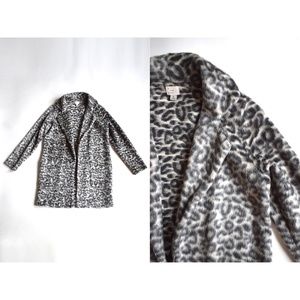 Leopard Print Jacket S A New Day Leopard Coat S Blue Faux Fur Coat Women Fuzzy